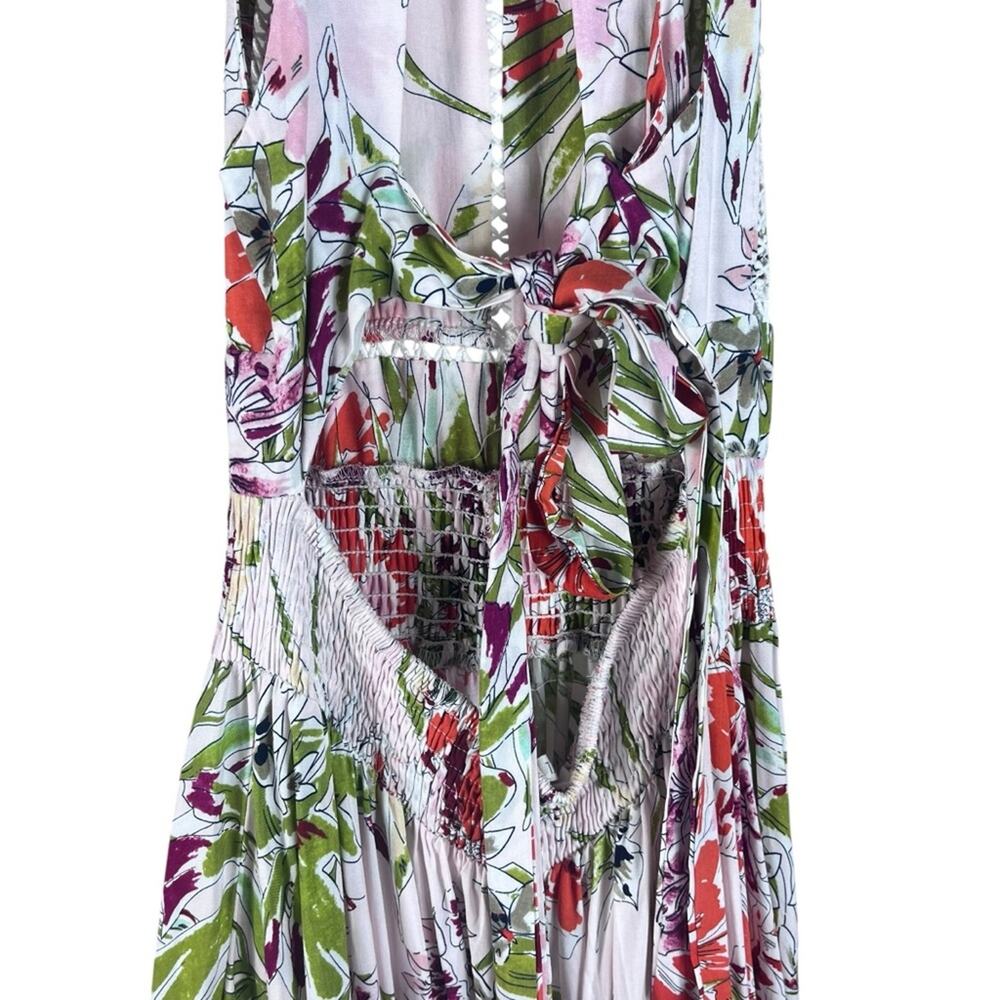 Abel the Label NWT Floral Maxi Dress Small Asymmetrical Tropical Anthropologie - Picture 10 of 14
